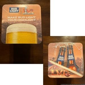 L.A RAMS SUPERBOWL #56 PAPER CARDBOARD COASTERS YEAR OF THE L.A RAMS